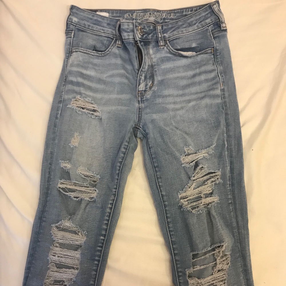 American Eagle Super Stretch Ripped Jeans